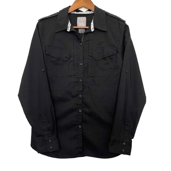 5.11 Tactical Roll Sleeve Button Front Long Sleeve Shirt Workwear Size Medium - Picture 5 of 10